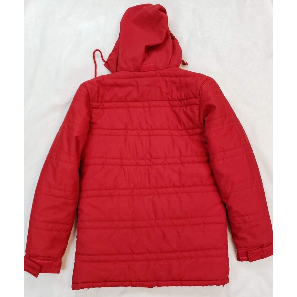 Adidas Women's XS Hooded Hiking Insulated Jacket Red Wisconsin Badger Nylon - Picture 11 of 12